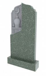 Памятник из зеленого гранита Хибинит 1304